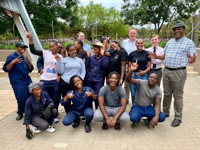 Students at Joshua’s agricultural training centre in Johannesburg