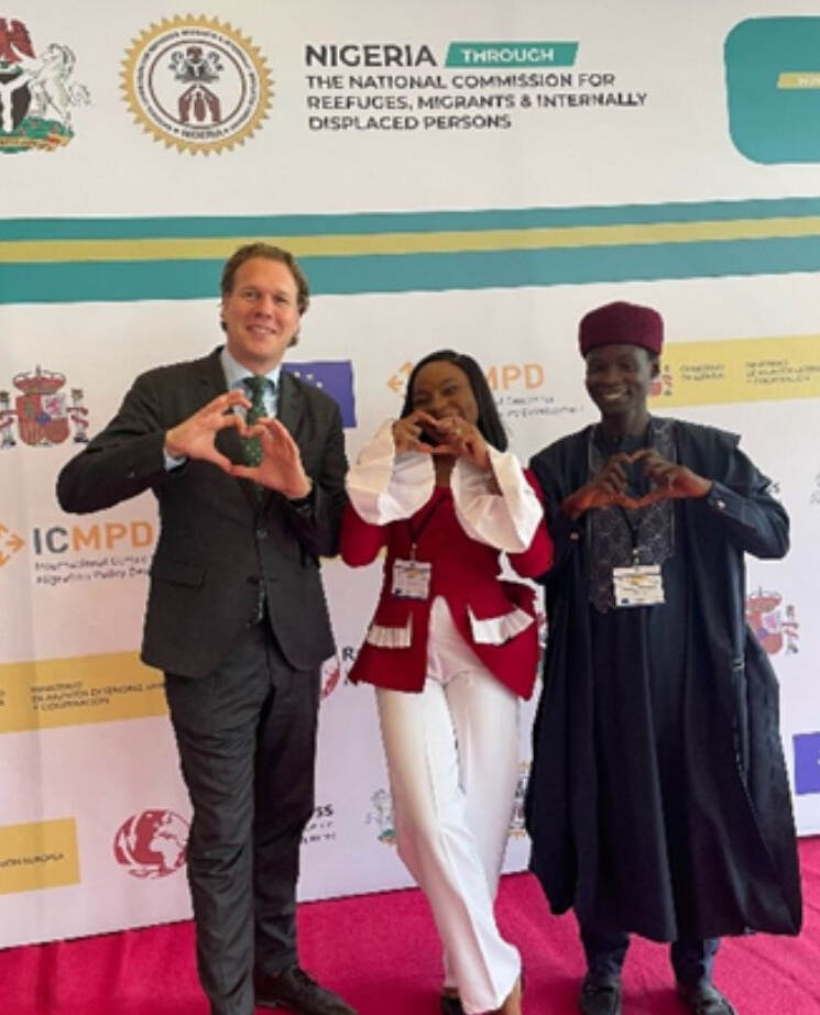 Jurriaan Middelhoff together with Ajala Oluwafunmilayo and Abdussamad Ahmad Yusuf.